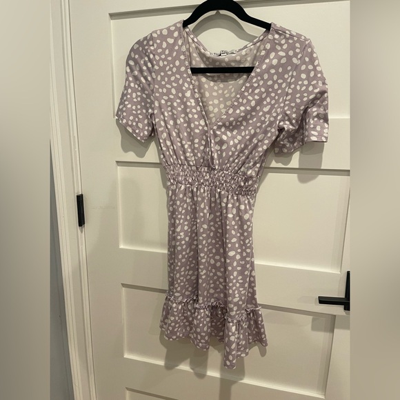 Velvet Torch Lavender and White Polka Dot mini  dress Size XS - Picture 1 of 5